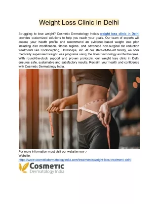 Weight Loss Clinic In Delhi