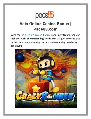 Asia Online Casino Bonus