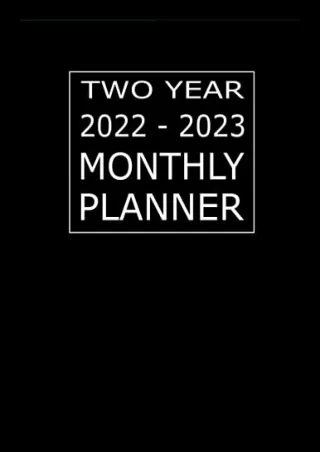 PDF Read Online Two Year 2022-2023 Monthly Planner: 24 Months Calendar | Sc