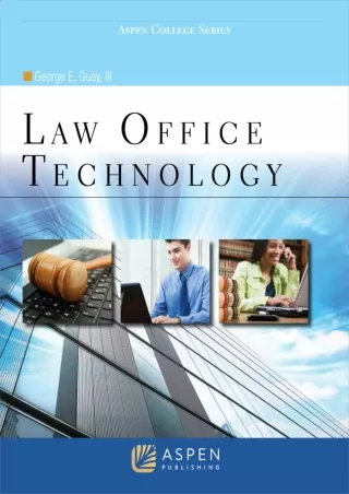 EPUB DOWNLOAD Law Office Technology (Aspen College Series) ipad