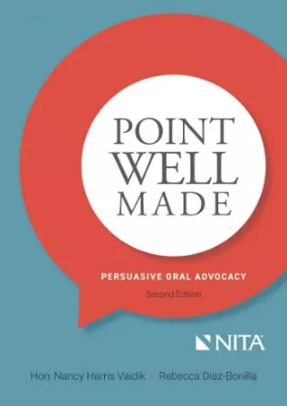 PDF/READ Point Well Made: Persuasive Oral Advocacy (NITA) android