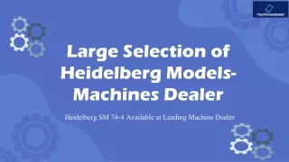 Heidelberg SM 74-4 at a Competitive Price