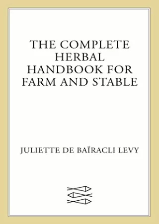 PDF_ The Complete Herbal Handbook for Farm and Stable