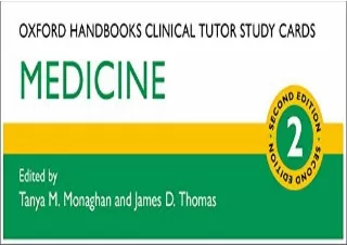 Download Oxford Handbooks Clinical Tutor Study Cards: Medicine (Oxford Handbooks