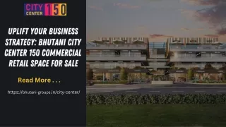 Bhutani City Center 150 Commercial Retail Space For Sale