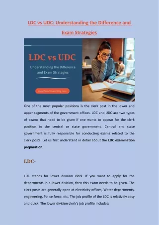 LDC vs UDC- Understanding the Difference and Exam Strategies