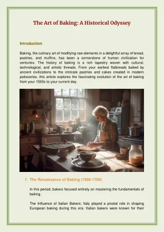 The Art of Baking_ A Historical Odyssey