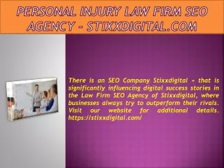 Personal Injury Law Firm SEO Agency - stixxdigital.com