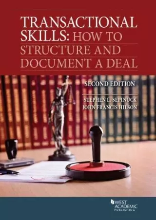 EPUB DOWNLOAD Transactional Skills: How to Structure and Document a Deal (C