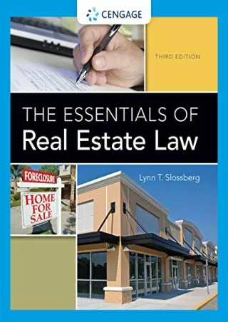 PDF The Essentials of Real Estate Law free