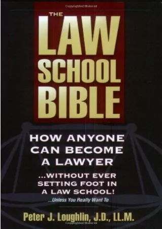 [PDF] DOWNLOAD EBOOK The Law School Bible: How Anyone Can Become A Lawyer..