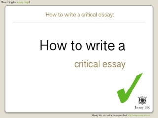 How to write a critical essay