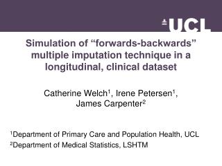 Simulation of “forwards-backwards” multiple imputation technique in a longitudinal, clinical dataset