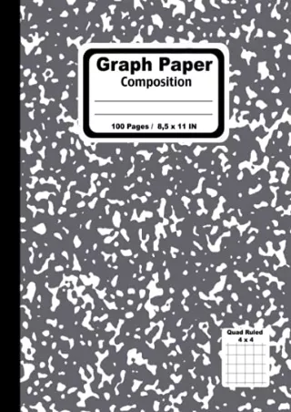 Read ebook [PDF] Graph Paper Composition: Grid Composition Notebook for Math and Science, Blank