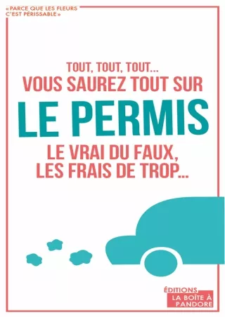 Download Book [PDF] Vous saurez tout sur le permis: Un livre rassurant pour les maudits du volant