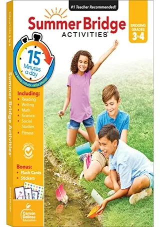 $PDF$/READ/DOWNLOAD Summer Bridge Activities 3rd to 4th Grade Workbook, Math, Reading