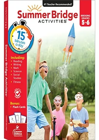 Read ebook [PDF] Summer Bridge Activities 5th to 6th Grade Workbooks, Math, Reading