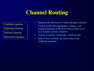 Channel Routing