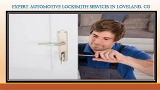 Expert Automotive Locksmith Services in Loveland, CO