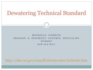 Dewatering Technical Standard