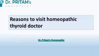 Reasons to visit homeopathic thyroid doctor