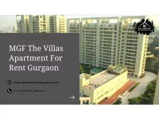 Rent MGF The Villas Apartment in Gurgaon | MGF The Villas Apartment For Rent Gur