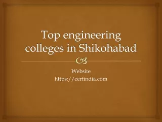 Top engineering colleges in Shikohabad