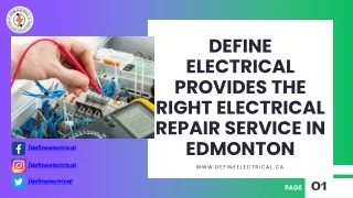 Define Electrical Provides the Right Electrical Repair Service in Edmonton