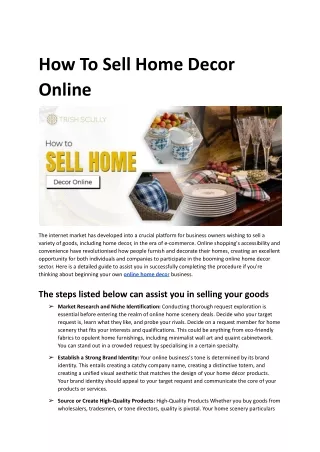 How To Sell Home Decor Online.docx