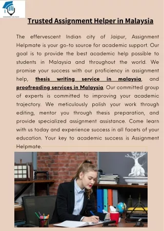 Thesis Writing Service in Malaysia