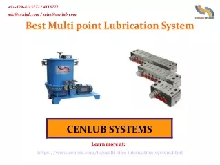 Best Multi point Lubrication System