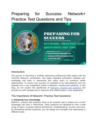 Title_ Preparing for Success_ Network  Practice Test Questions and Tips