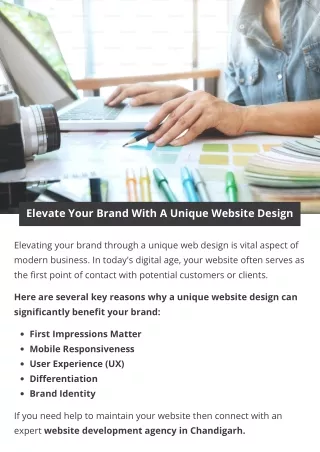 Elevate Your Brand With A Unique Website Design