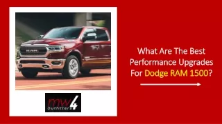 What Are The Best Performance Upgrades For Dodge RAM 1500