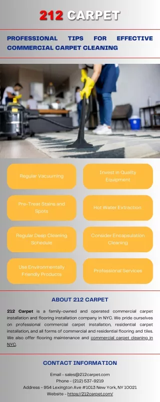 Professional Tips for Effective Commercial Carpet Cleaning