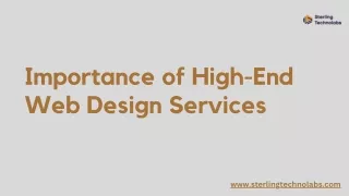 Importance of High-End Web Design Services