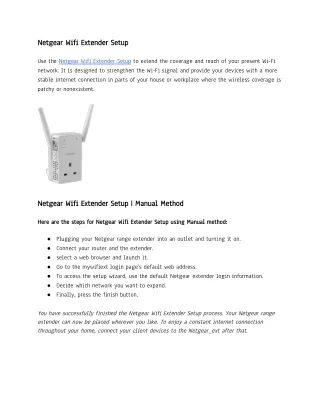 Netgear Wifi Extender Setup (2)