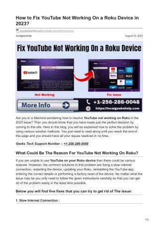 How to Fix YouTube Not Working On a Roku Device in 2023
