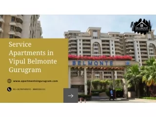 Vipul Belmonte in Gurgaon for Rent | Service Apartments in Vipul Belmonte