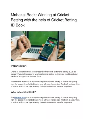 Mahakal Book_ Winning at Cricket Betting with the help of Cricket Betting ID Book