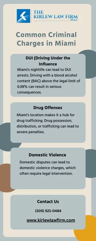 Common Criminal Charges in Miami