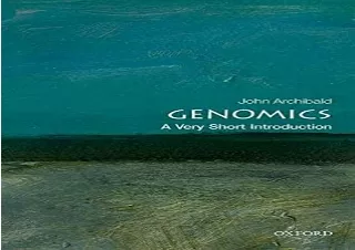 PDF Genomics: A Very Short Introduction (Very Short Introductions) Ipad