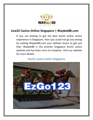 Live22 Casino Online Singapore