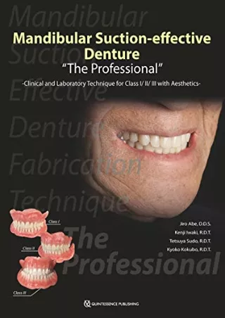 PDF_ Mandibular Suction-Effective Denture, The Professional, Clinical and