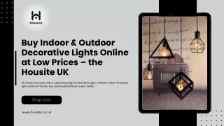 Buy Indoor & Outdoor Decorative Lights Online at Low Prices – the Housite UK