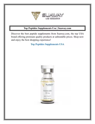 Top Peptides Supplements Usa  Suaway.com