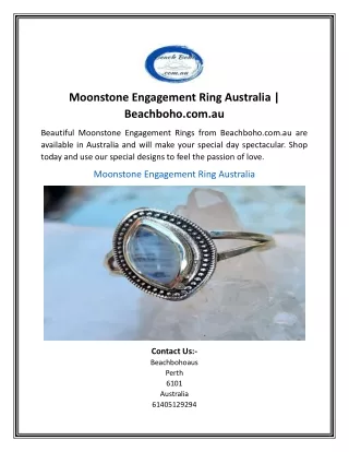 Moonstone Engagement Ring Australia | Beachboho.com.au