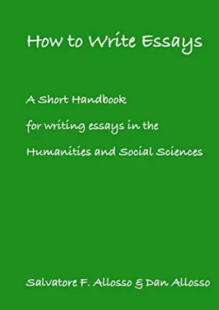 $PDF$/READ/DOWNLOAD A Short Handbook for writing essays in the Humanities and Social Sciences