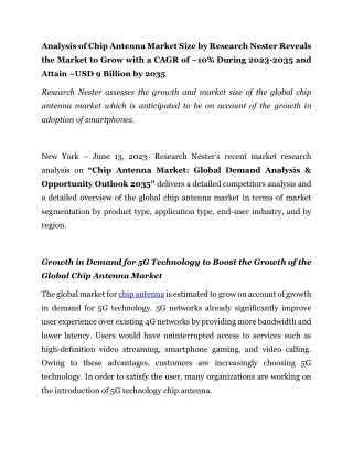 Chip Antenna Market