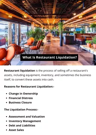 What Is Restaurant Liquidation?